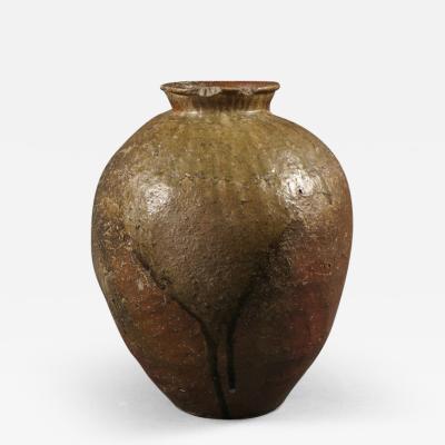 Shigaraki Glazed Stoneware Vase