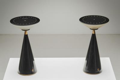 Shigeaki Asahara Pair of Ziggurat Table Lamps by Shigeaki Asahara for Stilnovo Italy 1980s