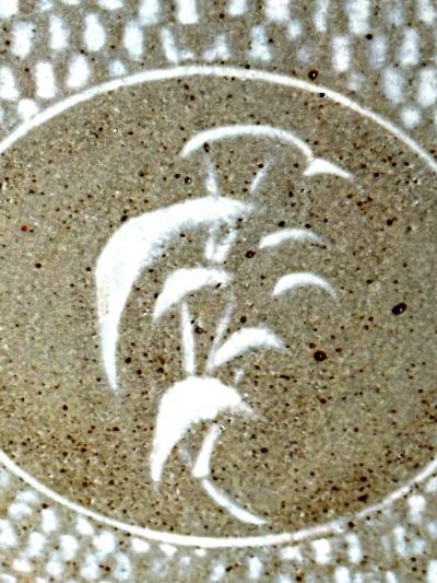 Shimaoka Tatsuzo Japanese Ceramic Jar with Inlay Design Tatsuzo Shimaoka with Tomobako