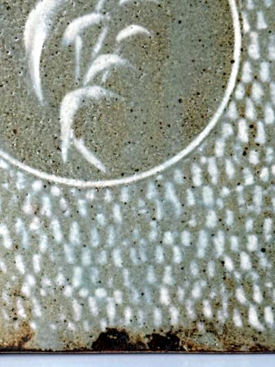 Shimaoka Tatsuzo Japanese Ceramic Jar with Inlay Design Tatsuzo Shimaoka with Tomobako