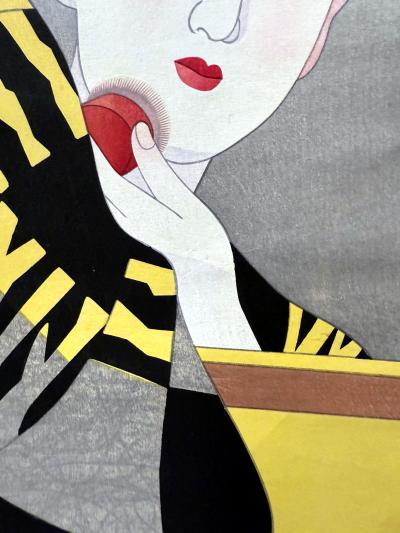 Shinsui Ito Japanese Large Woodblock Print Backstage by Ito Shinsui