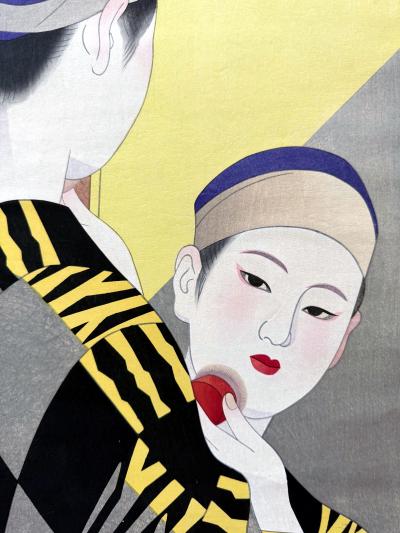 Shinsui Ito Japanese Large Woodblock Print Backstage by Ito Shinsui