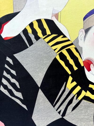 Shinsui Ito Japanese Large Woodblock Print Backstage by Ito Shinsui