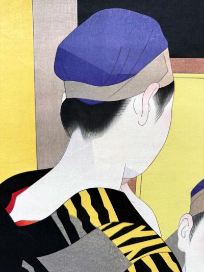 Shinsui Ito Japanese Large Woodblock Print Backstage by Ito Shinsui