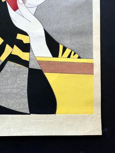 Shinsui Ito Japanese Large Woodblock Print Backstage by Ito Shinsui