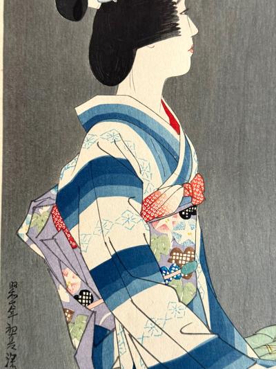 Shinsui Ito Japanese Large Woodblock Print Firework by Ito Shinsui Limited Edition