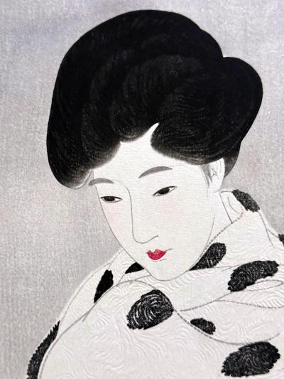 Shinsui Ito Japanese Large Woodblock Print It Looks Like Snow by Ito Shinsui