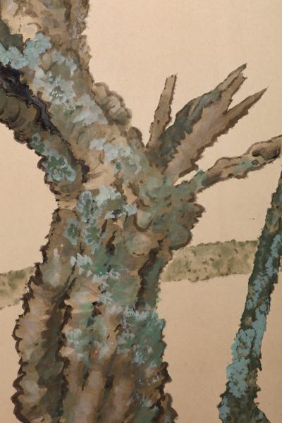 Shirayama Shunp Blooming Plum Trees and Birds ca 1915