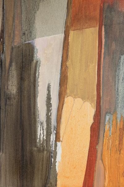 Shirley n e Moss Rapp Mariani Mid Modern Abstract Painting Oil On Board American 1970 s 