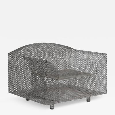 Shiro Kuramata 20th Century Shiro Kuramata Steel Mesh How High The Moon Armchairs For Vitra