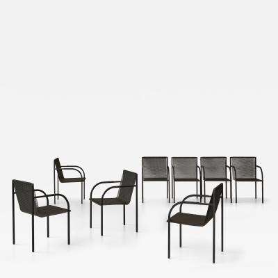 Shiro Kuramata Shiro Kuramata set of eight armchairs model no R401 designed 1982