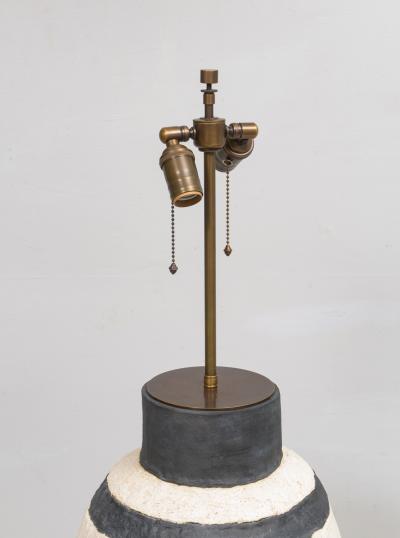 Shizue Imai Bespoke Sculptural Ceramic Black and White Lamp