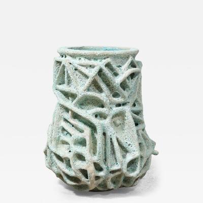 Shizue Imai Blue Ceramic Vase