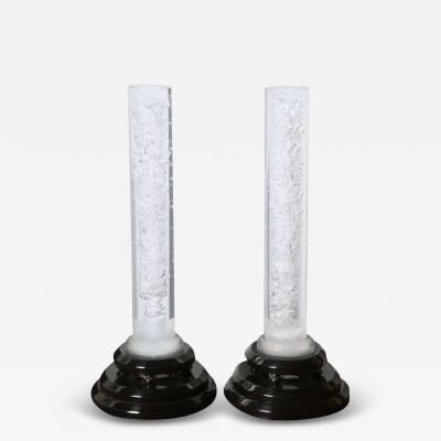 Shlomi Haziza Pair of Haziza Lucite Bubble Lamps