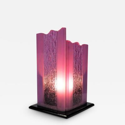 Shlomi Haziza Shlomi Haziza HStudio Los Angeles 1990s Polished Chipped Lucite Table Lamp