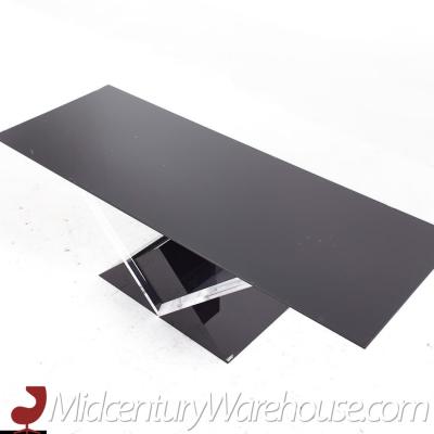 Shlomi Haziza Shlomi Hazizi Mid Century Lucite and Glass Coffee Table