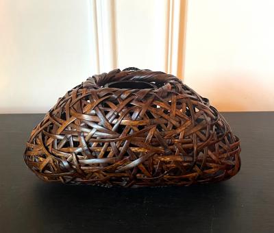 Shobun Suemura Japanese Woven Ikebana Hanging Basket by Suemura Shobun