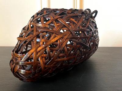 Shobun Suemura Japanese Woven Ikebana Hanging Basket by Suemura Shobun