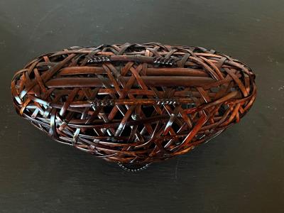 Shobun Suemura Japanese Woven Ikebana Hanging Basket by Suemura Shobun