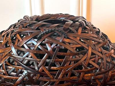 Shobun Suemura Japanese Woven Ikebana Hanging Basket by Suemura Shobun