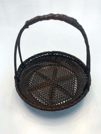Shokosai I Hayakawa An important miniature Japanese bamboo basket by Hayakawa Shokosai I