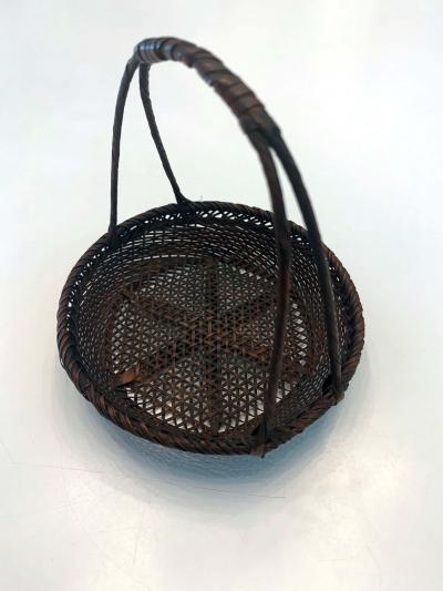 Shokosai I Hayakawa An important miniature Japanese bamboo basket by Hayakawa Shokosai I