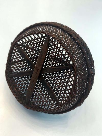 Shokosai I Hayakawa An important miniature Japanese bamboo basket by Hayakawa Shokosai I