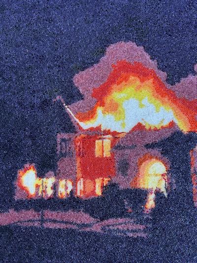 Shonagh Adelman Mixed Media Painting House on Fire 2011