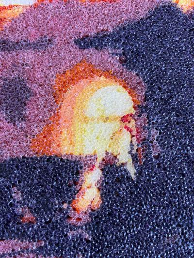 Shonagh Adelman Mixed Media Painting House on Fire 2011