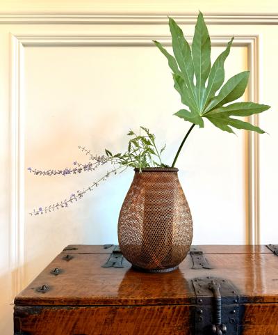 Shosei Fujitsuka Contemporary Japanese Bamboo Basket Ikebana by Fujitsuka Shosei