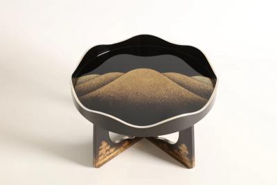 Shoso Yasuhara Offering Stand with Distant Hills and Pine Saplings 1930s