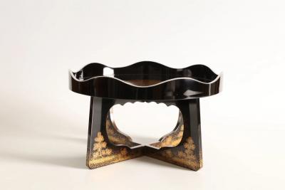 Shoso Yasuhara Offering Stand with Distant Hills and Pine Saplings 1930s