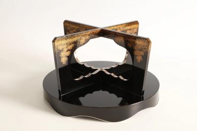 Shoso Yasuhara Offering Stand with Distant Hills and Pine Saplings 1930s