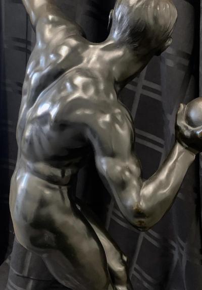 Shotputter Bronze by Louis Delapchier France 1878 1959 