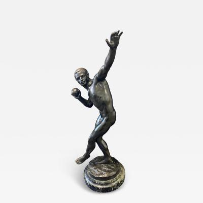 Shotputter Bronze by Louis Delapchier France 1878 1959 