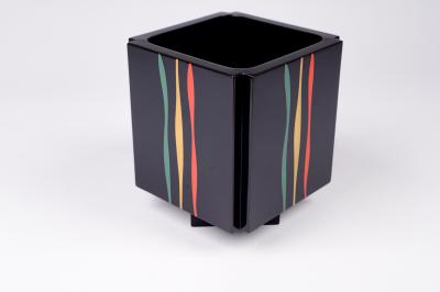 Showa Period Lacquer Flower Basket 