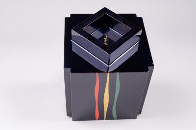 Showa Period Lacquer Flower Basket 