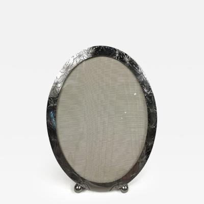 Shreve Co Antique Shreve Edwardian Sterling Silver Oval Picture Frame C1910