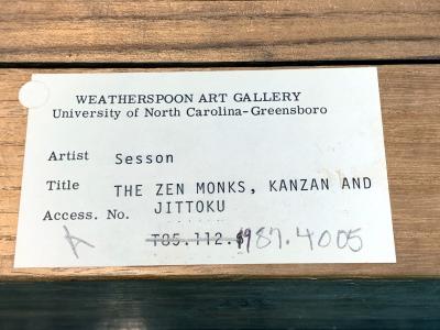 Shukei Shukei Large Antique Zen Japanese Ink Scroll After Sesson Shukei