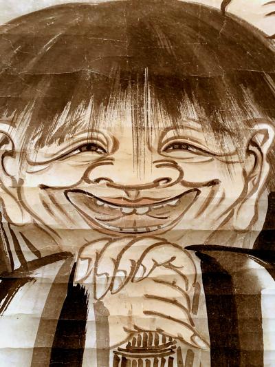 Shukei Shukei Large Antique Zen Japanese Ink Scroll After Sesson Shukei