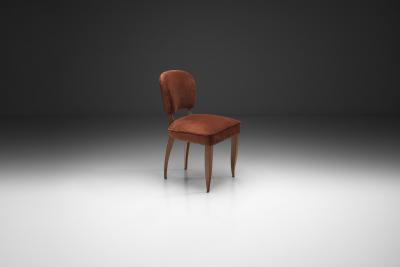 Side Chair With Copper Upholstery France 1940s