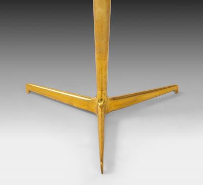 Side Table in Carrara Marble and Brass