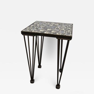 Side Table with Fertility Figure Tiles
