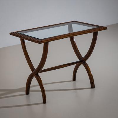 Side Table with Glass Top Italy Mid 20th Century