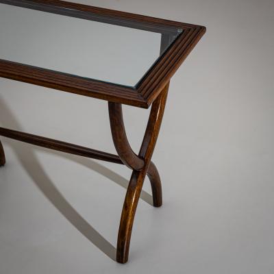 Side Table with Glass Top Italy Mid 20th Century