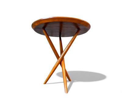 Side Table with Three Legs in Hardwood Unknown 1950s Lot 691A