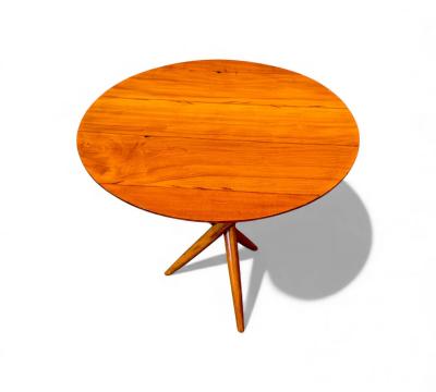 Side Table with Three Legs in Hardwood Unknown 1950s Lot 691A