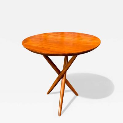 Side Table with Three Legs in Hardwood Unknown 1950s Lot 691A