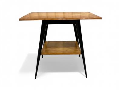 Side Table with a Swivel Top in Pau Marfim Ebony finish Unknown 1950s