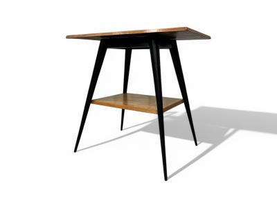 Side Table with a Swivel Top in Pau Marfim Ebony finish Unknown 1950s